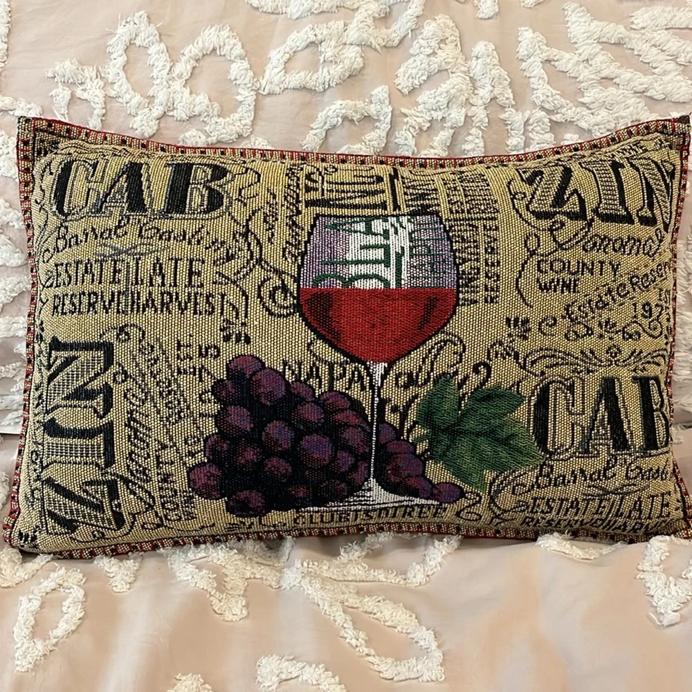 Napa Valley Pinot Noir Wine Inspired Decorative Pillow